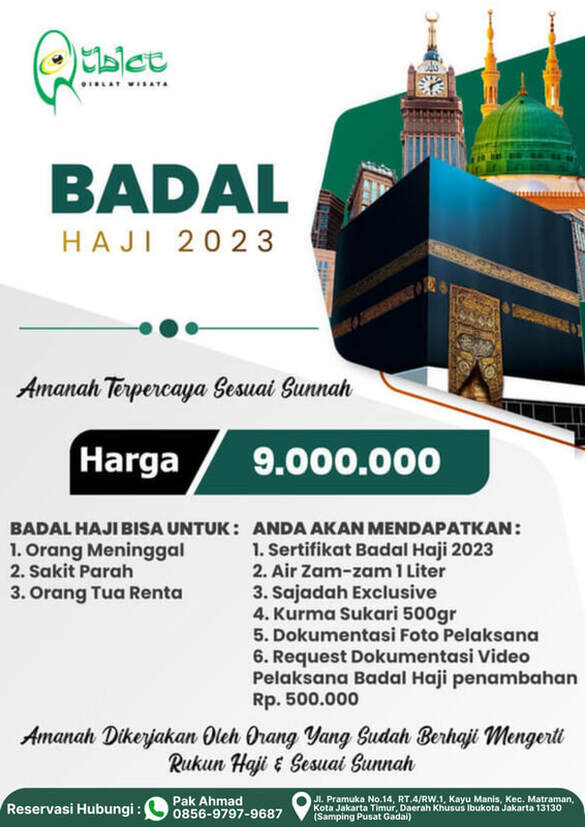 Biaya Jasa Badal Haji 2023 Terpercaya